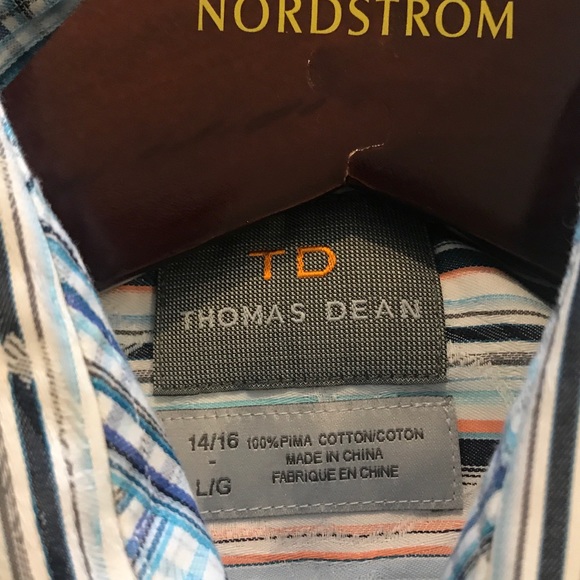 Thomas Dean multistripes button down size 14/16 - Picture 4 of 4